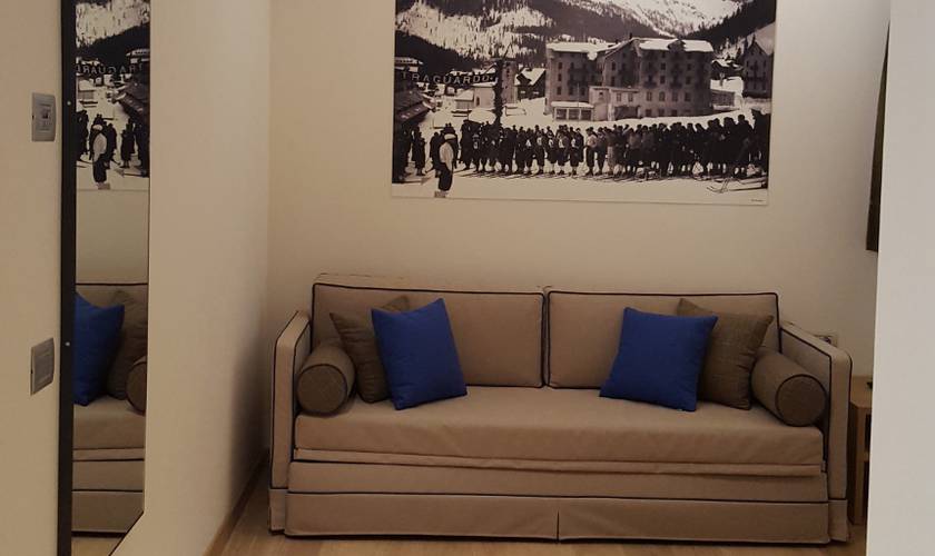 Podwyższonej klasy apartament z dwoma pokojami im. hermanna buhla Residence Hotel Langes San Martino di Castrozza