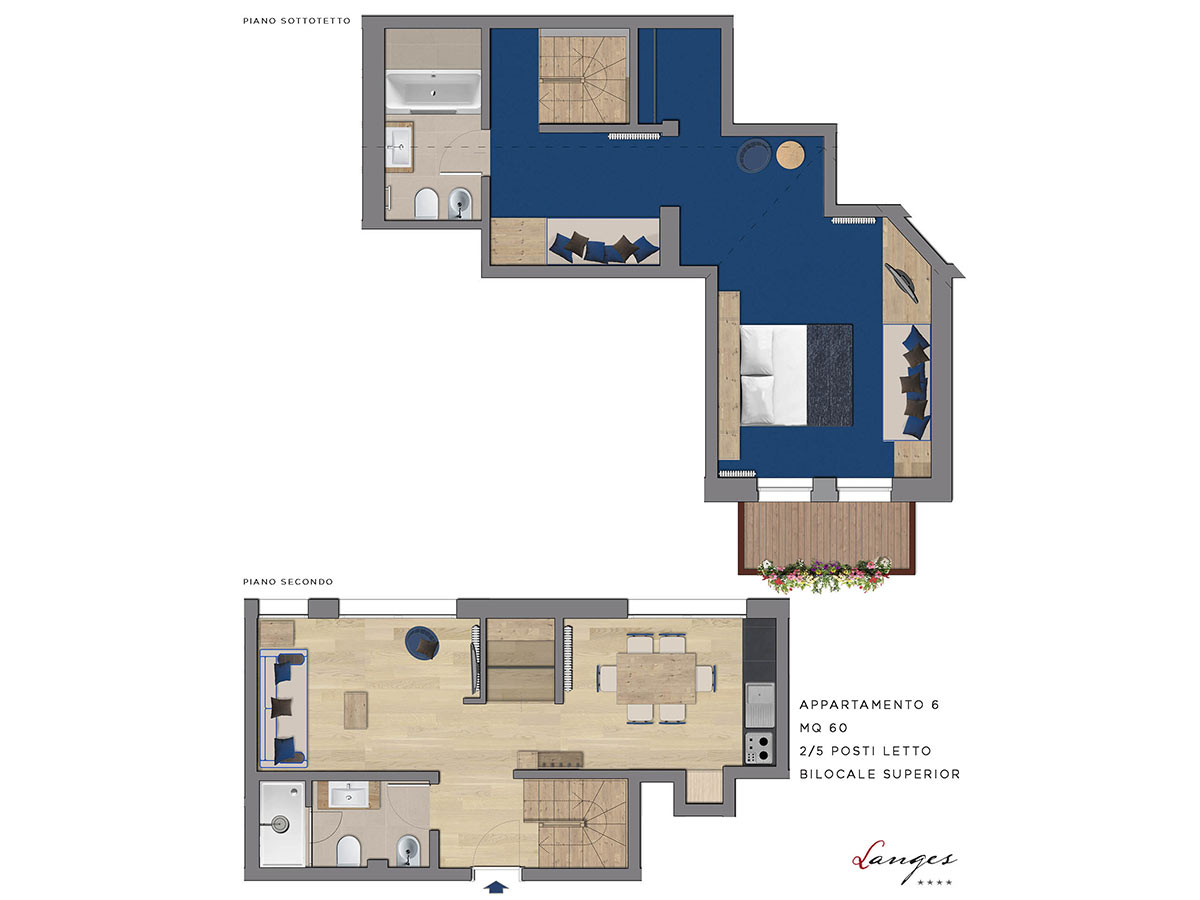 Residence Langes Dolomiti piantina appartamento Hermann Panzer