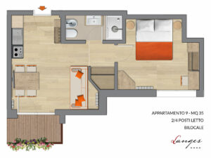 Residence Langes Dolomiti piantina appartamento John Ball