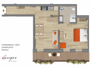 Residence Langes Dolomiti piantina appartamento Lallo Gadenz