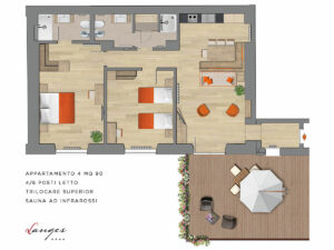 Residence Langes Dolomiti piantina appartamento Michele Bettega