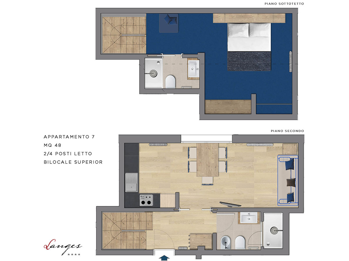 Residence Langes Dolomiti piantina appartamento Renzo Debertolis