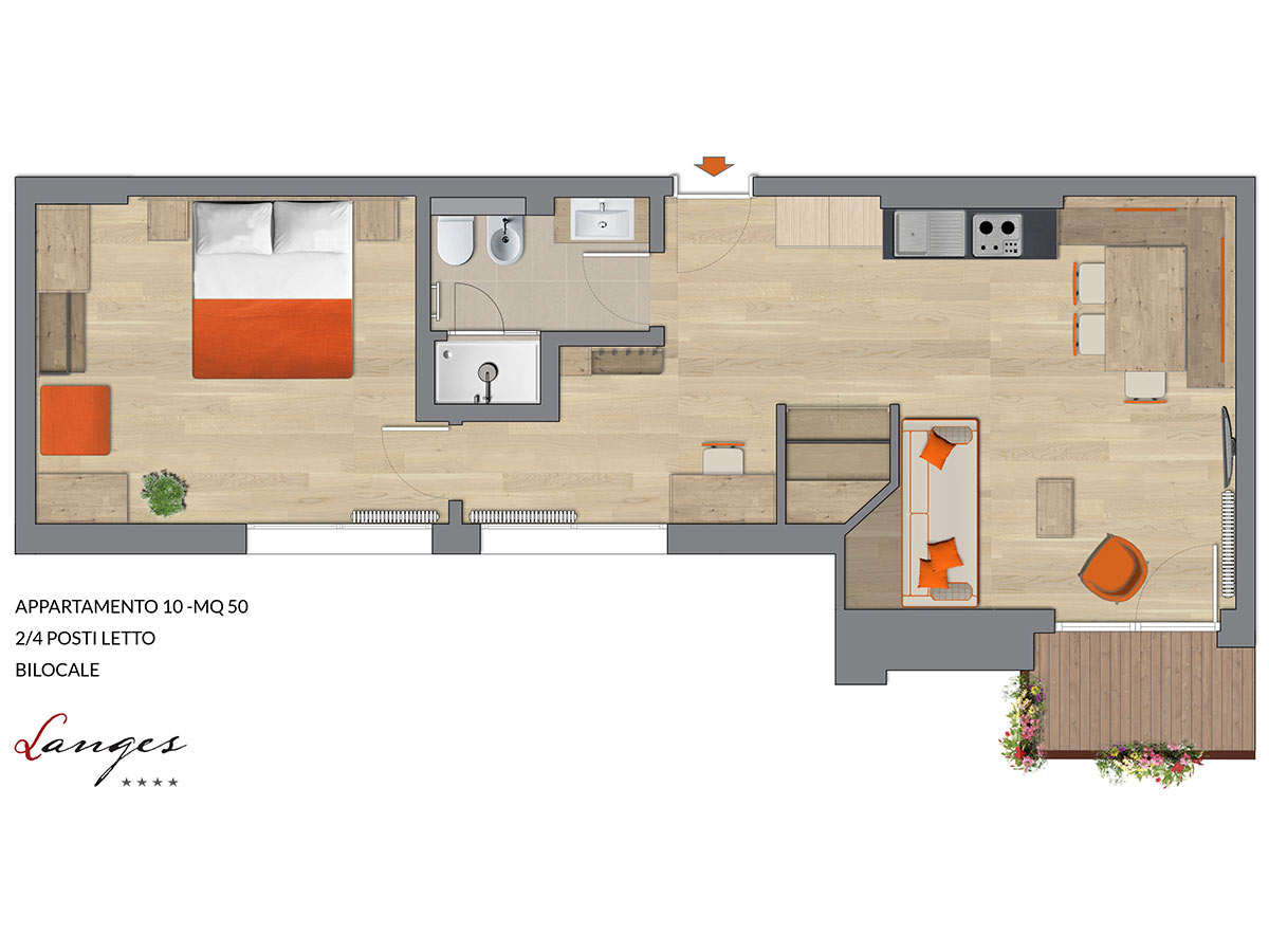 Residence Langes Dolomiti piantina appartamento Walter Ghezzi